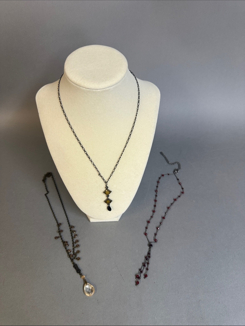 Bundle of Three 1928 Beaded Chain Necklaces